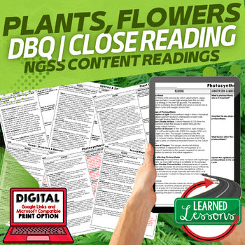 Plants & Flowers Science Reading Comprehension Passages and Questions Google - preview 1