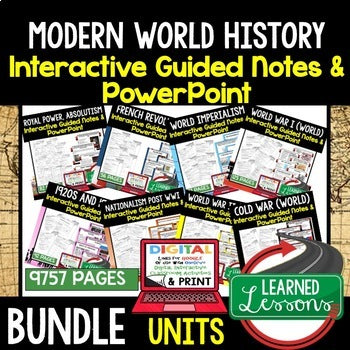 1920s and 1930s Guided Notes & PowerPoints, Digital Learning, Google, & Print - preview 3