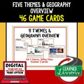 Five Themes of Geography Game Cards Test Prep, Print & Digital Distance Learning - preview 1