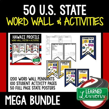 North Dakota History Word Wall, State Profile, North Dakota Activities Posters - preview 3
