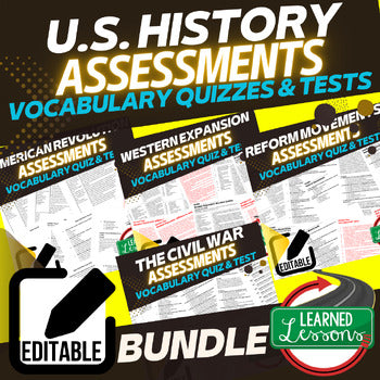 13 Colonies Assessments, Tests, U.S. History Quizzes Editable - preview 4
