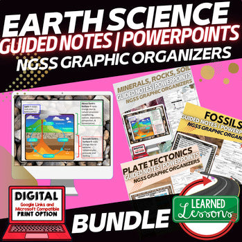 Earth Science Guided Notes & PowerPoints NGSS BUNDLE Google, Interactive - preview 1