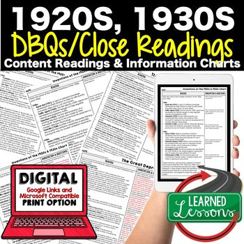 1920s & 1930s DBQ Reading Activity Google World History DBQ Reading - preview 1