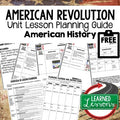 American Revolution Lesson Plan Guide, Unit Plan, Back-to-School - preview 1