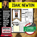 Sir Isaac Newton Biography Research, Bookmark Brochure, Writing Google - preview 1