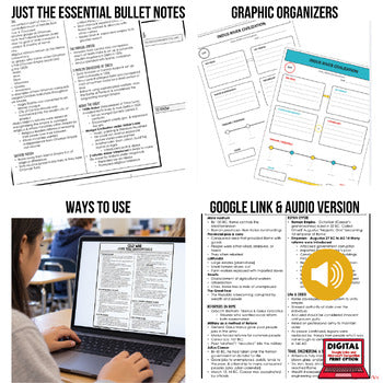 MONGOL EMPIRE Outline Notes, Mongol Empire Bullet Notes, Unit Review, Test Prep - preview 2
