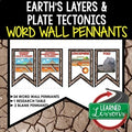 Plate Tectonics Word Wall  Earth Science Word Wall Earth's Layers Word Wall - preview 1
