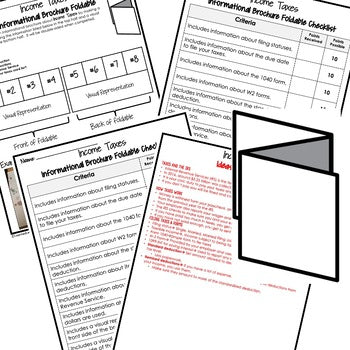 Income Taxes Foldable Activity | Personal Finance | Financial Literacy - preview 2