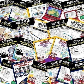 Australia Geography Bundle | World Geography Activities Print & Digital - preview 3