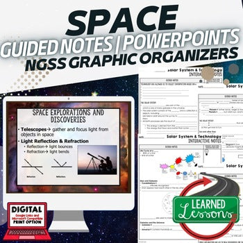 Solar System Guided Notes & PowerPoints NGSS Earth Science Guided Notes - preview 1