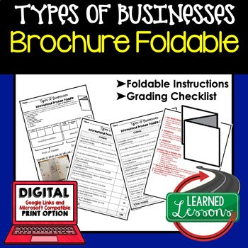 Types of Businesses Activity Foldable, Economics Curriculum - preview 1