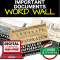 Important US Documents Word Wall & Activity Pages Civics Word Wall - preview 1