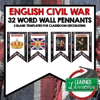 English Civil War Word Wall World History Word Wall World History Posters - preview 1