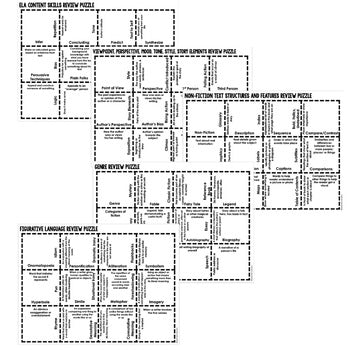 English Common Core Vocabulary Activity Puzzle (Print and Digital) - preview 4