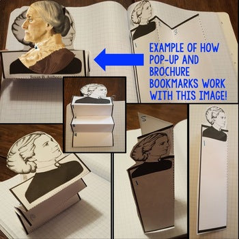 Eleanor Roosevelt Biography Research, Bookmark Brochure, Pop-Up, Writing - preview 2