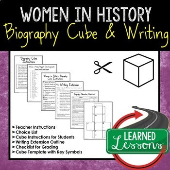 Women in History Activity Biography Cubes (American and World History) - preview 1