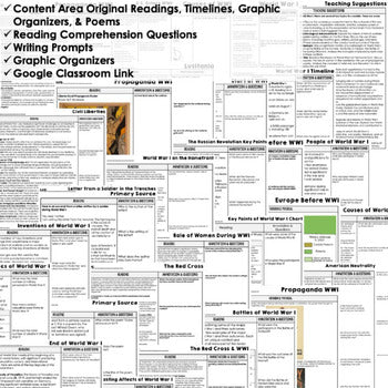 World War I DBQ Close Reading Textbook Replacement Google Print - preview 2