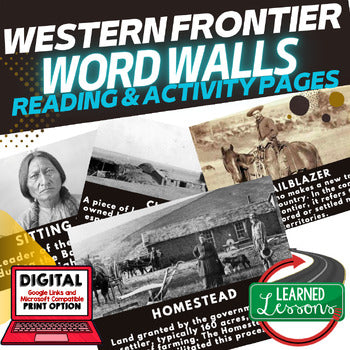 Western Frontier Word Wall Activity Pages U.S. History Word Wall - preview 1
