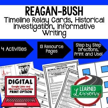 Conservative Era Timeline Relay & Writing with Google Link - preview 1