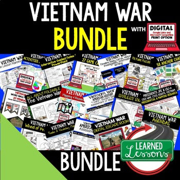 Vietnam War Bundle | U.S. History Activities | Print & Digital Google Classroom - preview 1