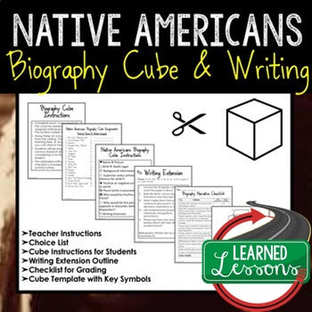 Native American Activity Biography Cubes (History) Activities - preview 1