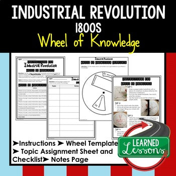 INDUSTRIAL REVOLUTION Activity, Wheel of Knowledge Interactive Notebook - preview 1