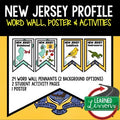 New Jersey History Word Wall, State Profile, New Jersey Activities US History - preview 1
