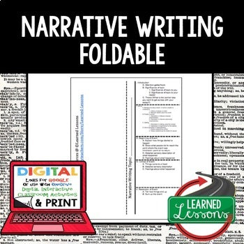 Writing Foldable Bundle Narrative, Literary Analysis, Persuasive, Informative - preview 4