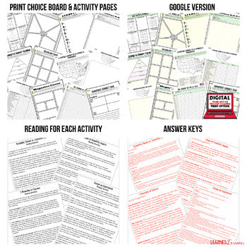 Civics Choice Boards Bundle | Government Activities | Print & Google - preview 2