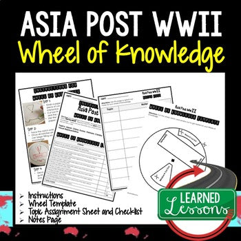 Asia Post WWII Activity, Wheel of Knowledge (Interactive Notebook) - preview 1