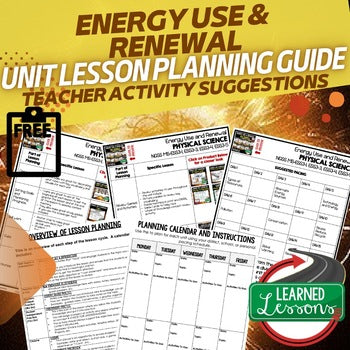 Energy Use & Renewal Lesson Plan Guide | NGSS Physical Science Lesson Plans - preview 1