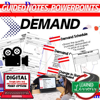 Demand Guided Notes & PowerPoint, Economic Notes, Digital Learning - preview 1