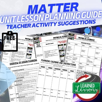 Matter Lesson Plan Guide | Physical Science  Lessons Plans - preview 1