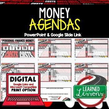 Money Agenda Slides | Personal Finance Bell Ringer | Google Slides - preview 1