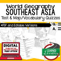 Southeast Asia Tests, Vocabulary Quiz, Map Quizzes Assessment - preview 1