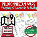 Peloponnesian War Map Activity, Mapping Peloponnesian War PRINT & DIGITAL - preview 1