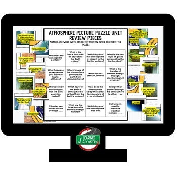 Atmosphere (Air, Water, Weather, Climate) Activity Picture Puzzle Earth Science - preview 3