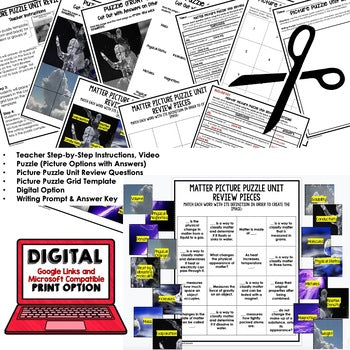Matter Picture Activity Picture Puzzle Physical Science Activity Vocabulary - preview 3