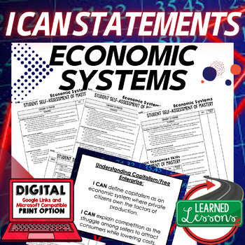 Economic Systems I Can Statements & Posters Self-Assessment Economics - preview 1