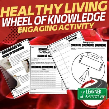 Healthy Lifestyle Activity, Wheel of Knowledge Interactive Notebook - preview 1