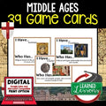 Middle Ages Game Cards World History Test Prep Print & Digital Google - preview 1