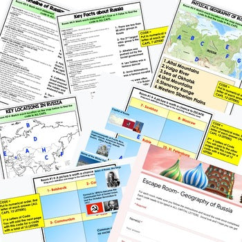 Rusia Geography Escape Room | Digital Breakout | World Geography Activitt - preview 2