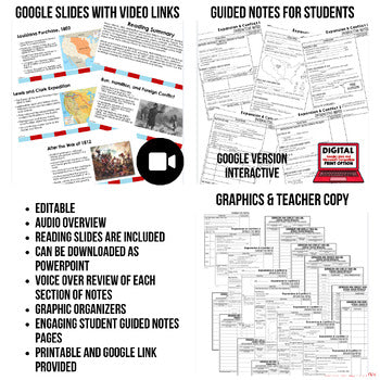 Western Expansion Guided Notes and PowerPoints, Flipped Classroom Video - preview 2