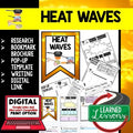 Heat Waves Activity Unit Review Research, Bookmark Brochure, Writing & Google - preview 1