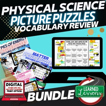 NGSS Science Picture Puzzle Bundle | Life, Earth & Physical Science Activity - preview 2