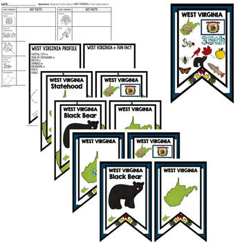 West Virginia History Word Wall, State Profile, West Virginia Activities Posters - preview 2