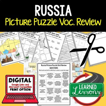 Russia Activity Picture Puzzle, Test Prep, Unit Review, Study Guide - preview 1