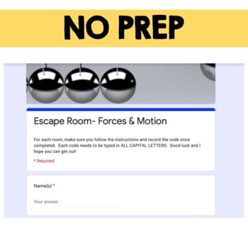 Forces & Motion Digital Escape Room, Forces Activity Earth Science Escape Room - preview 4
