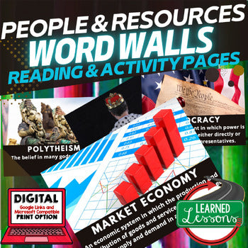 People & Resources Word Wall Activity Pages World Geography Word Wall - preview 1