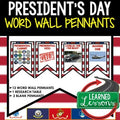 President's Day Word Wall Pennants, Presidency US History Word Wall - preview 1